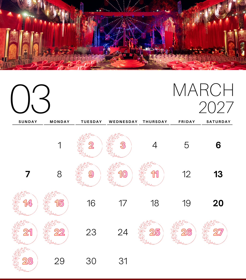  Most Auspicious MARCH 2027 Wedding Dates 