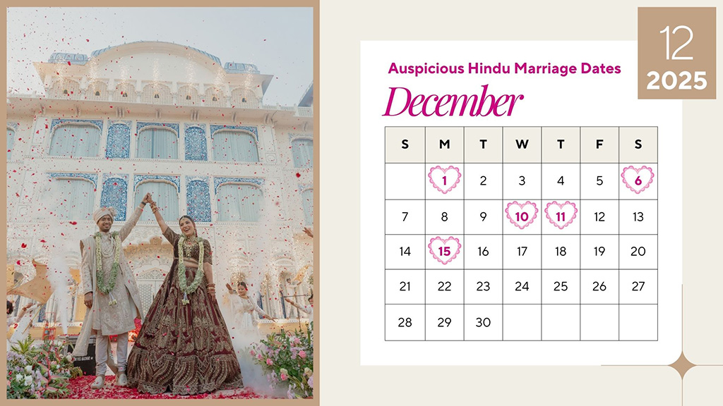 Most Auspicious December 2025 Wedding Dates Most December November 2025 Wedding Dates