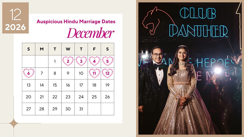 Most Auspicious December 2026 Wedding Dates Most Auspicious December 2026 Wedding Dates
