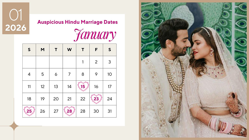 Most Auspicious January 2026 Wedding Dates Most Auspicious January 2026 Wedding Dates