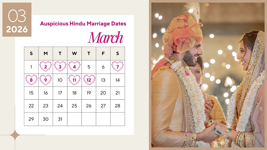 Most Auspicious March 2026 Wedding Dates Most Auspicious March 2026 Wedding Dates