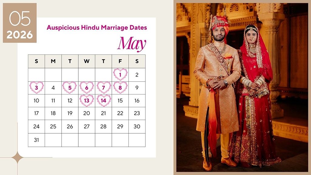 Most Auspicious May 2026 Wedding Dates Most Auspicious May 2026 Wedding Dates