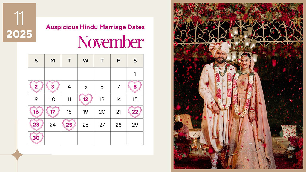 Most Auspicious November 2025 Wedding Dates Most Auspicious November 2025 Wedding Dates